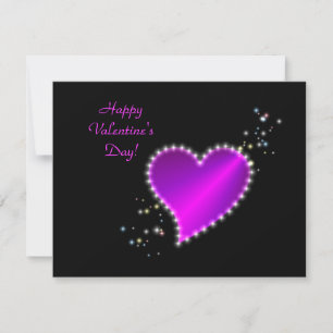 Cartes Pour Fêtes Annuelles Saint-Valentin - Coeur arc-en-ciel avec étoiles su