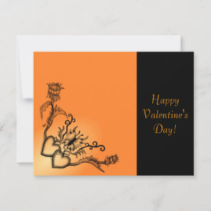 Cartes Pour Fêtes Annuelles Saint Valentin - coeur et papillon sur arc-en-ciel