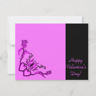 Cartes Pour Fêtes Annuelles Saint Valentin - coeur et papillon sur arc-en-ciel