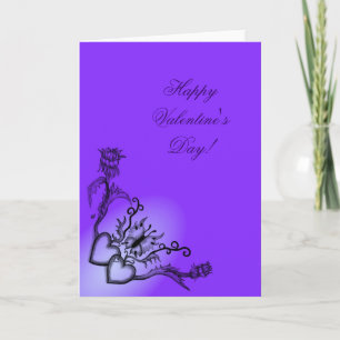 Cartes Pour Fêtes Annuelles Saint Valentin - coeur et papillon sur arc-en-ciel