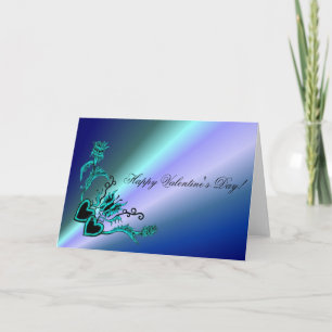 Cartes Pour Fêtes Annuelles Saint Valentin - Coeur et papillon sur arc-en-ciel