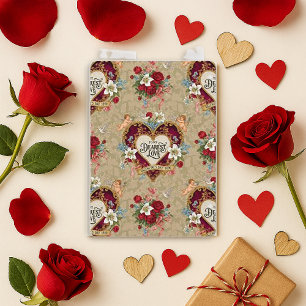 Cartes Pour Fêtes Annuelles Saint-Valentin Cœur Romantique Vintage