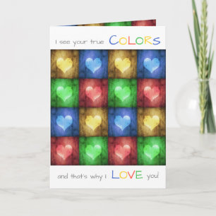 Cartes Pour Fêtes Annuelles Saint Valentin coloré Coeurs rustiques