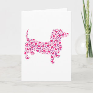 Cartes Pour Fêtes Annuelles Saint Valentin Dachshund