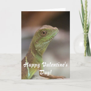 Cartes Pour Fêtes Annuelles Saint-Valentin de baiser d'iguane