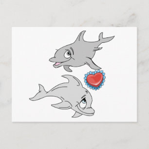 Cartes Pour Fêtes Annuelles Saint-Valentin de dauphin