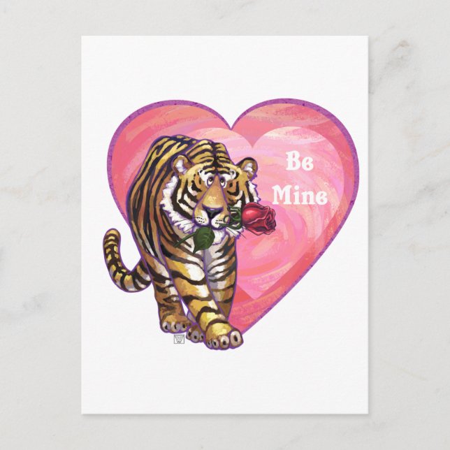 Cartes Pour Fêtes Annuelles Saint Valentin de Tigre (Devant)