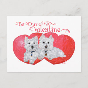 Cartes Pour Fêtes Annuelles Saint-Valentin des West Highland White Terriers
