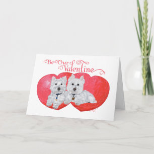 Cartes Pour Fêtes Annuelles Saint-Valentin des West Highland White Terriers