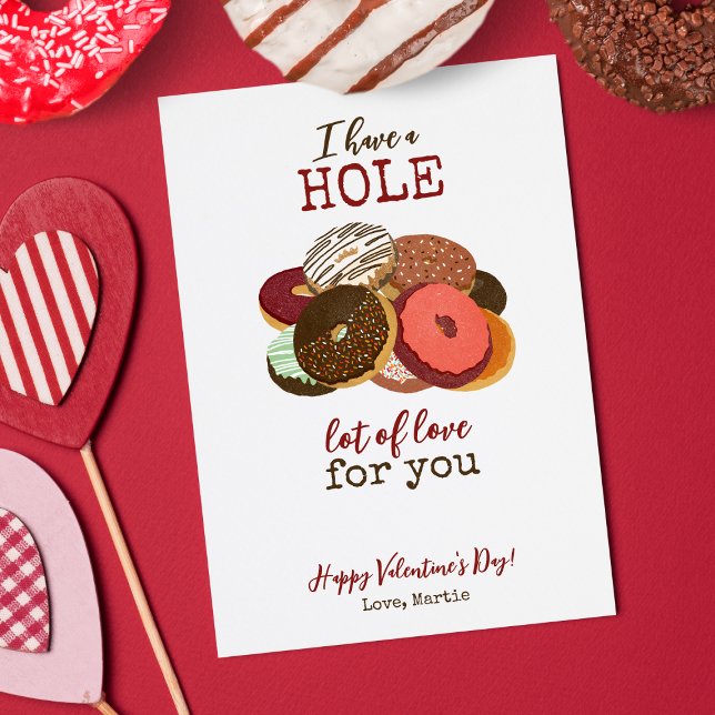 Cartes Pour Fêtes Annuelles Saint-Valentin Donut (Créateur téléchargé)