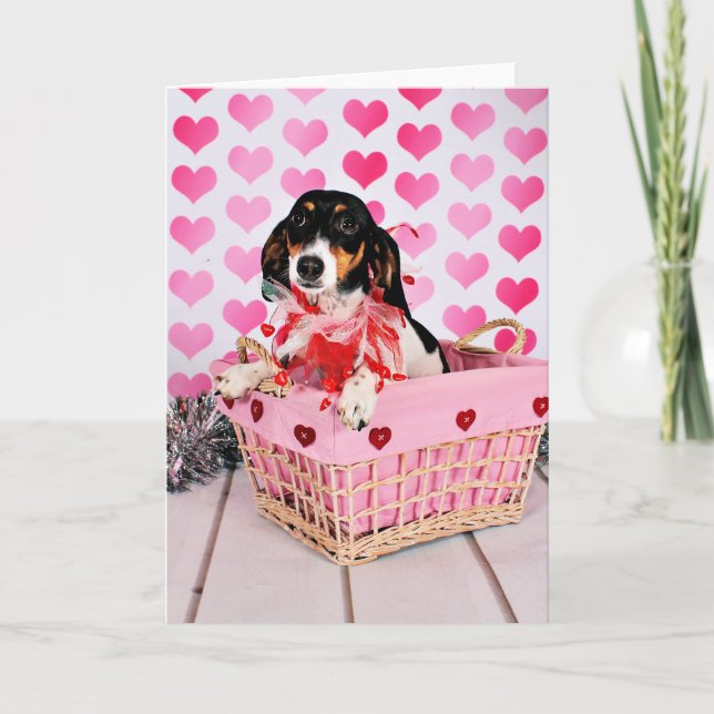 Cartes Pour Fêtes Annuelles Saint Valentin - Dottie - Dachshund (Devant)