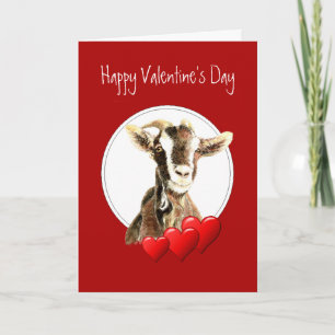 Cartes Pour Fêtes Annuelles Saint-Valentin drôle à la Vieille Chèvre, humour