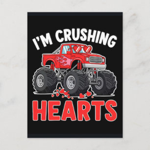 Cartes Pour Fêtes Annuelles Saint-Valentin drôle de Monster Truck écrasant des