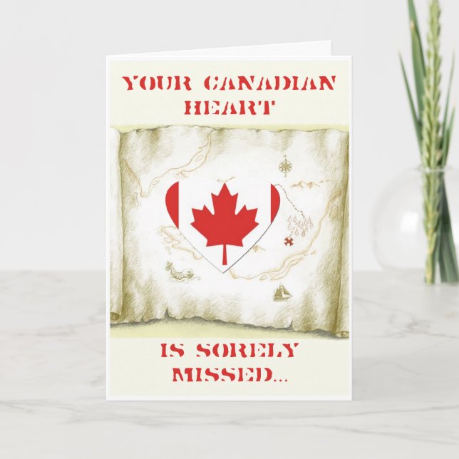 Cartes Pour Fêtes Annuelles Saint-Valentin du coeur et de l'armée canadienne (Devant)