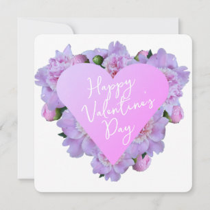 Cartes Pour Fêtes Annuelles Saint Valentin Fleurs de Coeur violet rose élégant