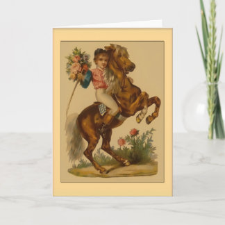 Cartes Pour Fêtes Annuelles Saint-Valentin-garçon en cheval