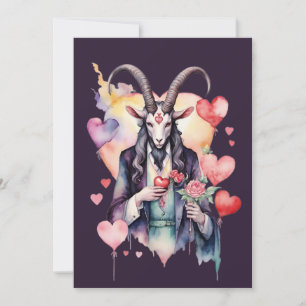 Cartes Pour Fêtes Annuelles Saint-Valentin gothique Baphomet Amour