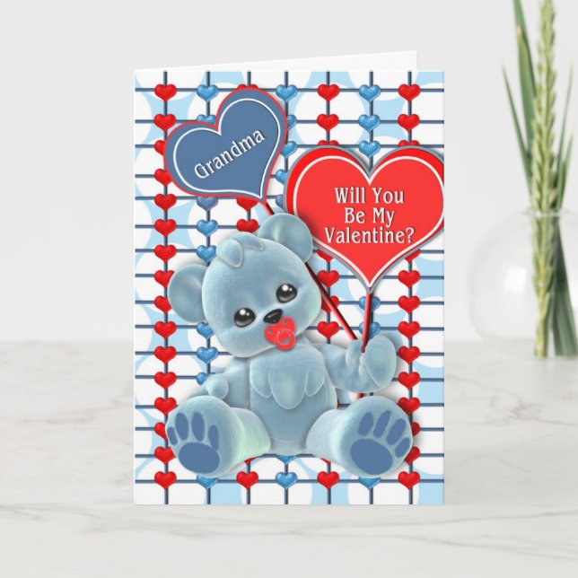 CARTES POUR FÊTES ANNUELLES SAINT-VALENTIN - GRAND-MAMAN - DE BÉBÉ (Devant)