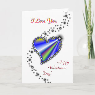 Cartes Pour Fêtes Annuelles Saint Valentin, Je t'aime, Coeur arc-en-ciel