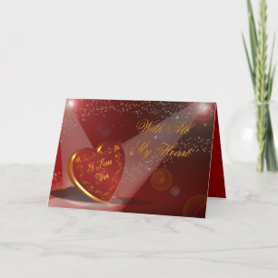Cartes Pour Fêtes Annuelles Saint Valentin Je t'aime Coeur en vedette