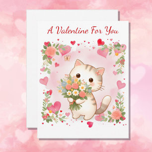 Cartes Pour Fêtes Annuelles Saint-Valentin Kitten & Hearts Classroom Friends