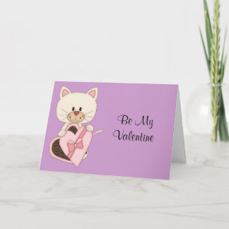 Cartes Pour Fêtes Annuelles Saint-Valentin Kitty avec des chocolats