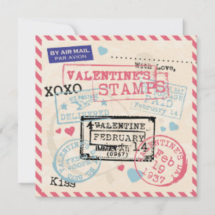 Cartes Pour Fêtes Annuelles Saint-Valentin lettre vintage