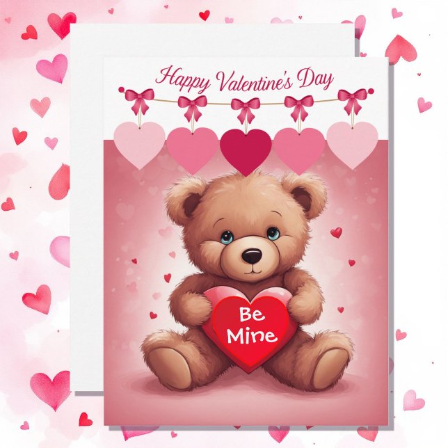 Cartes Pour Fêtes Annuelles Saint-Valentin Ours en peluche Amis de classe (Créateur téléchargé)