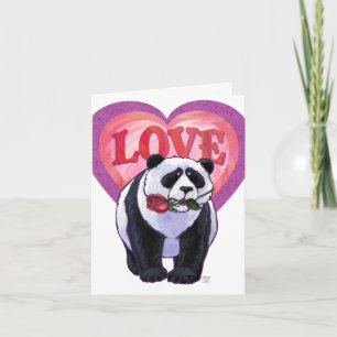 Cartes Pour Fêtes Annuelles Saint Valentin Panda Bear