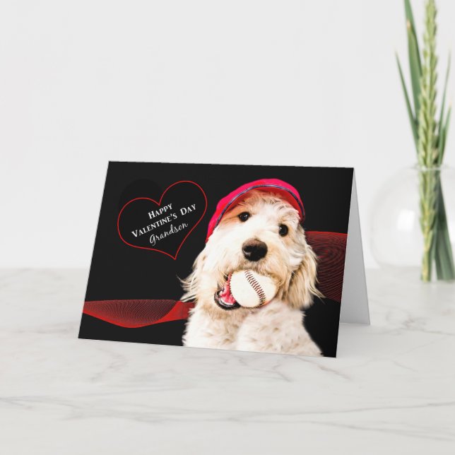 CARTES POUR FÊTES ANNUELLES SAINT-VALENTIN - PETIT-FILS - CHIEN AVEC LE (Devant)