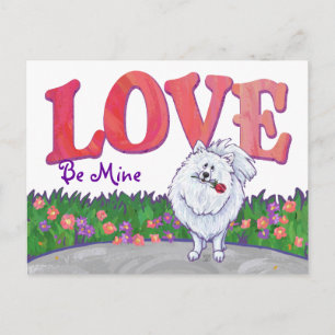 Cartes Pour Fêtes Annuelles Saint Valentin Poméranie Blanche