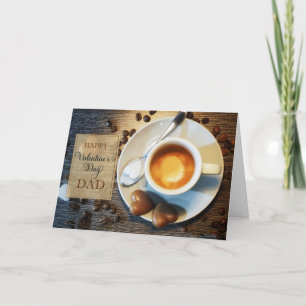 Cartes Pour Fêtes Annuelles Saint Valentin pour papa Masculine Thème Café