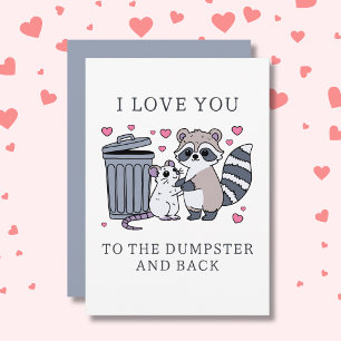 Cartes Pour Fêtes Annuelles Saint-Valentin Raton Laveur Drôle