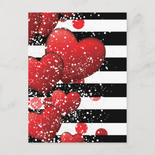 Cartes Pour Fêtes Annuelles Saint-Valentin rayé luxe