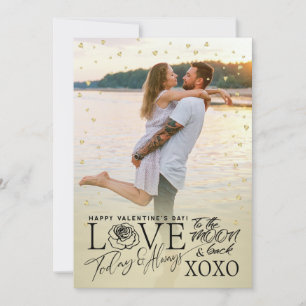 Cartes Pour Fêtes Annuelles Saint-Valentin Romantique Doré
