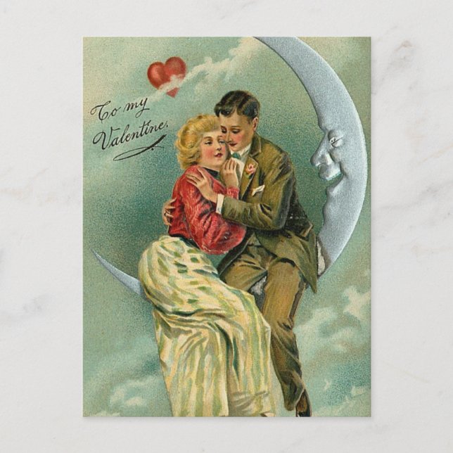 Cartes Pour Fêtes Annuelles Saint-Valentin romantique vintage (5) (Devant)