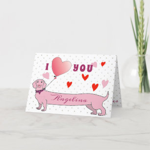 Cartes Pour Fêtes Annuelles Saint Valentin rose mignon