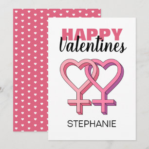 Cartes Pour Fêtes Annuelles Saint-Valentin Rose Moderne