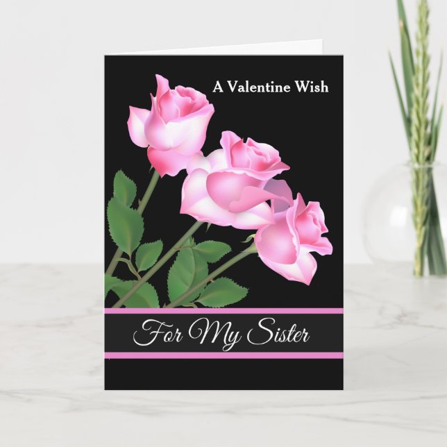 Cartes Pour Fêtes Annuelles Saint Valentin - Roses roses roses roses pour ma s (Devant)