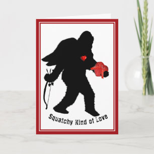 Cartes Pour Fêtes Annuelles Saint Valentin Sasquatch