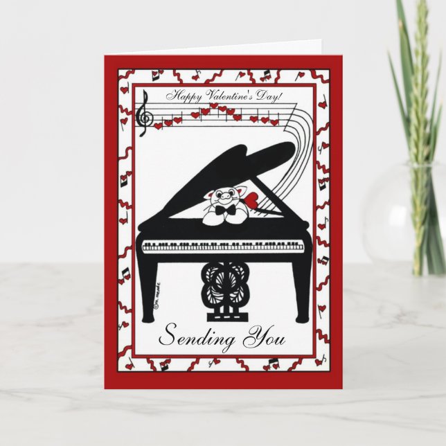 Cartes Pour Fêtes Annuelles Saint Valentin sur une grande échelle (Devant)