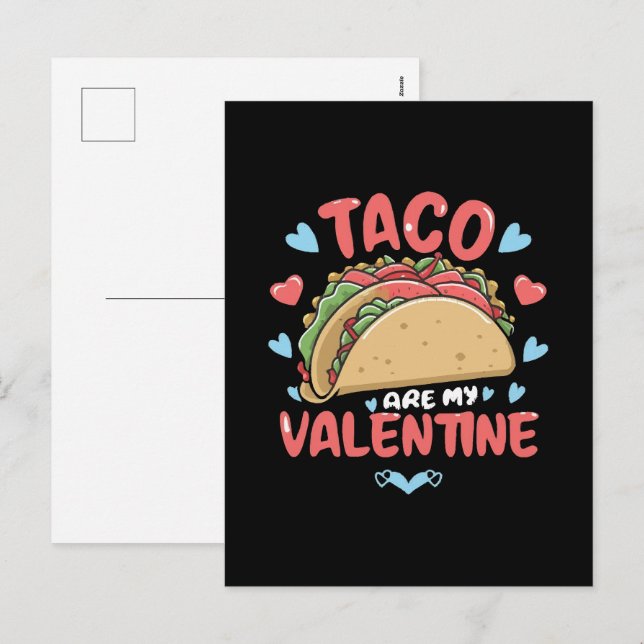 Cartes Pour Fêtes Annuelles Saint-Valentin-Taco (Devant / Derrière)