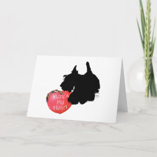 Cartes Pour Fêtes Annuelles Saint-Valentin Terrier Écossais