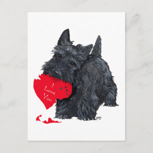 Cartes Pour Fêtes Annuelles Saint-Valentin Terrier Écossais