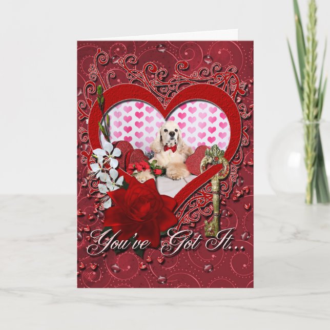 Cartes Pour Fêtes Annuelles Saint-Valentin - Tobey - cocker (Devant)