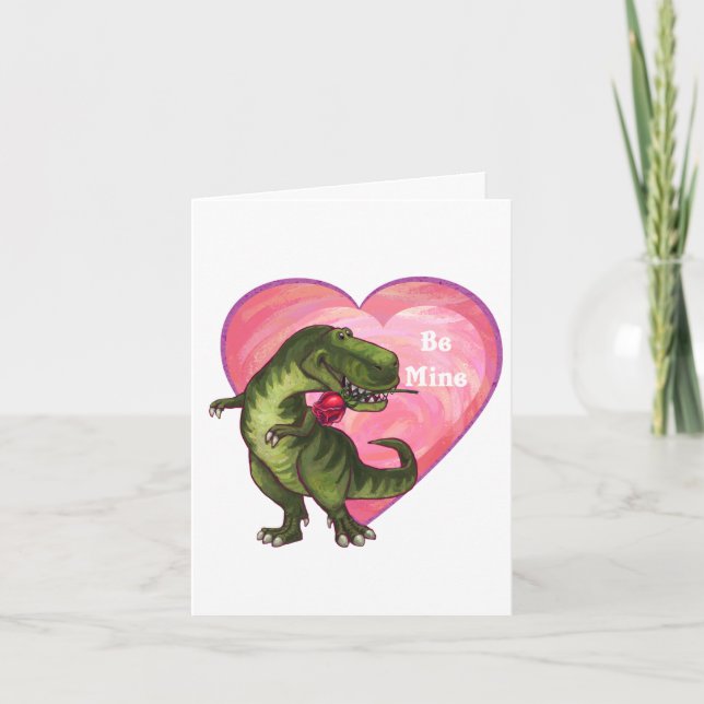 Cartes Pour Fêtes Annuelles Saint Valentin Tyrannosaurus (Devant)