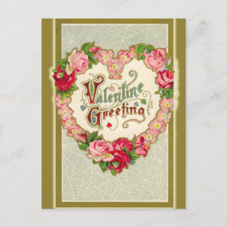 Cartes Pour Fêtes Annuelles Saint-Valentin victorien avec couronne en forme de