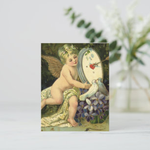 Cartes Pour Fêtes Annuelles Saint-Valentin victorien, oiseaux de l'amour d'ang