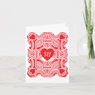 Cartes Pour Fêtes Annuelles Saint-Valentin vintage, cœurs victoriens découpés
