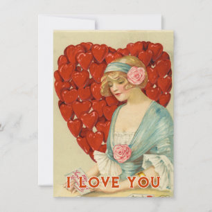 Cartes Pour Fêtes Annuelles Saint-Valentin vintage pour lui Je t'aime